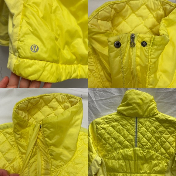 SOLD 🔴 Lululemon What The Fluff Pullover size 6 Clarity Yellow Jacket 1/2 Zip - Picture 12 of 16
